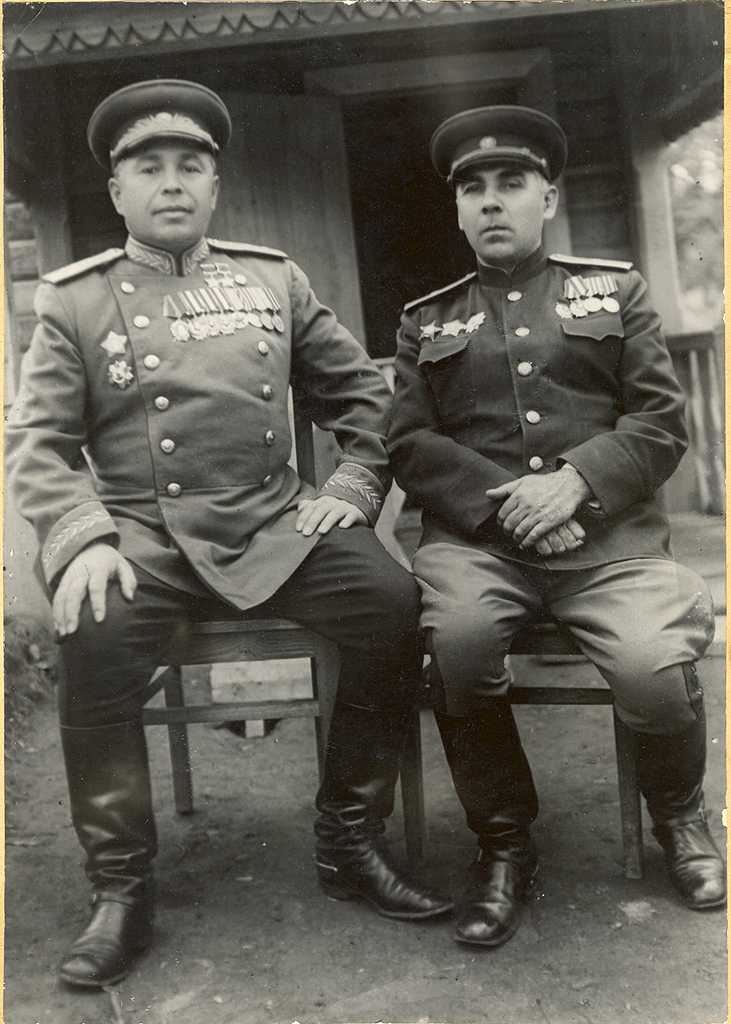 The commander of troops 1 - a Red Army Colonel General Beloborodov AP  and Chief of Staff 1 - a Red Army Major General Maslennikov FF  08.09.1945g.